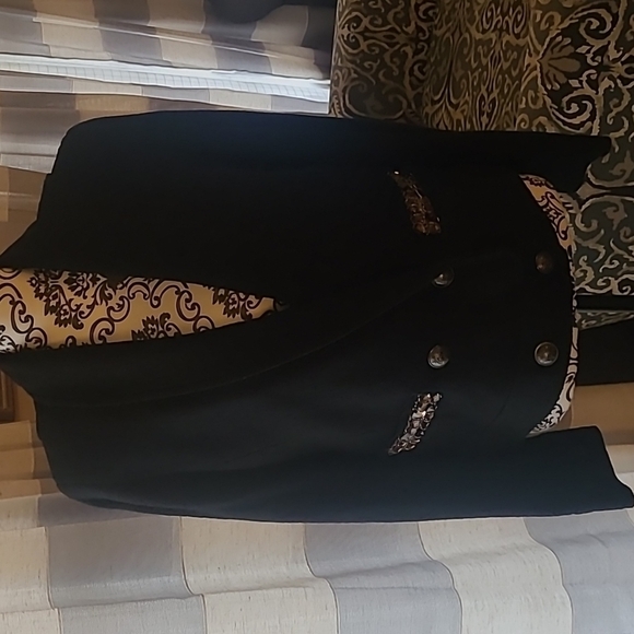 Ann Taylor Loft wool blend black blazer jacket sz 8 - Picture 1 of 7